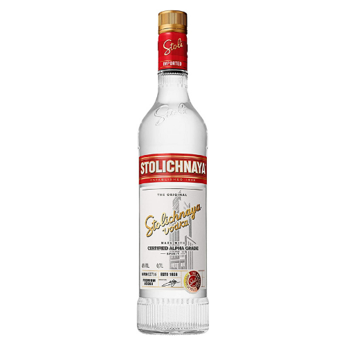 Botella de vodka ruso