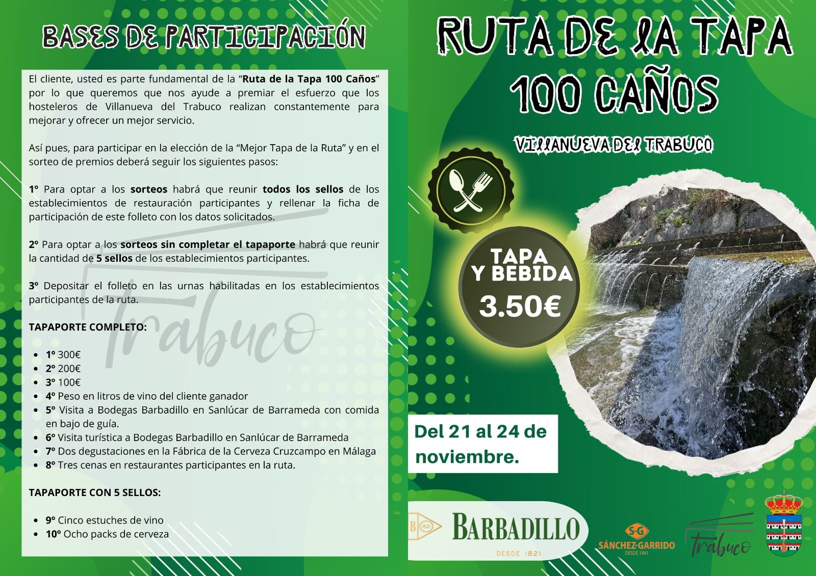 Cartel Ruta de la tapa de Villanueva del Trabuco 2024